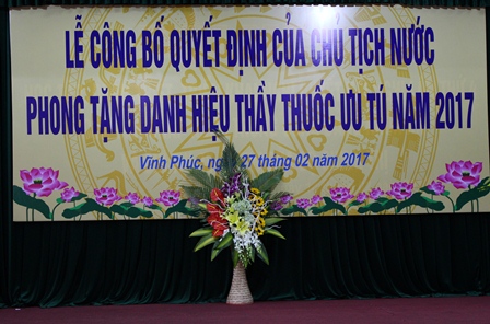 Lễ Phong tặng Thầy thuốc ưu tú năm 2017