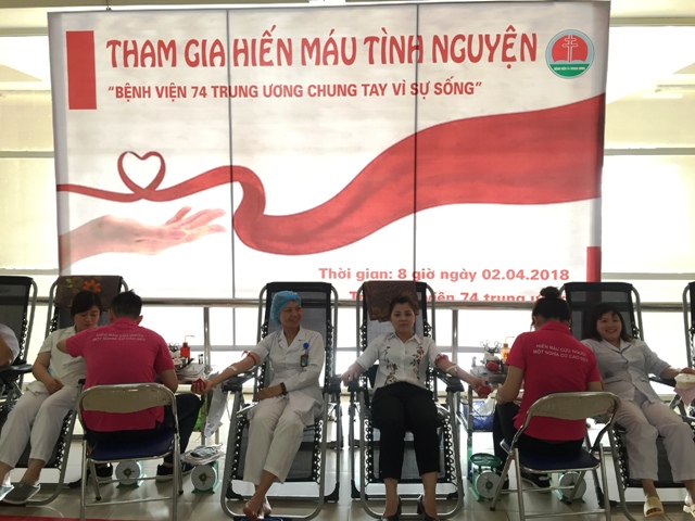 HIẾN MÁU TÌNH NGUYỆN:  “BỆNH VIỆN 74 TRUNG ƯƠNG CHUNG TAY VÌ SỰ SỐNG”