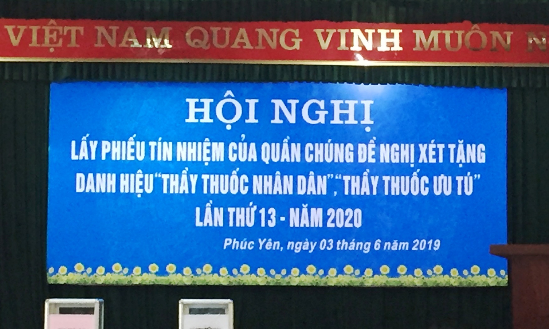 Hội nghị lấy phiếu tín nhiệm xét tặng danh hiệu Thầy thuốc Nhân dân, Thầy thuốc Ưu tú