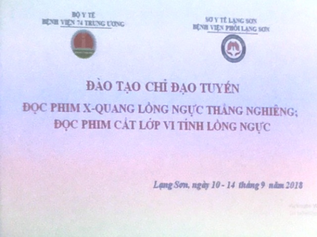 BỆNH VIỆN 74 TRUNG ƯƠNG THỰC HIỆN ĐÀO TẠO CHỈ ĐẠO TUYẾN TẠI BỆNH VIỆN PHỔI LẠNG SƠN